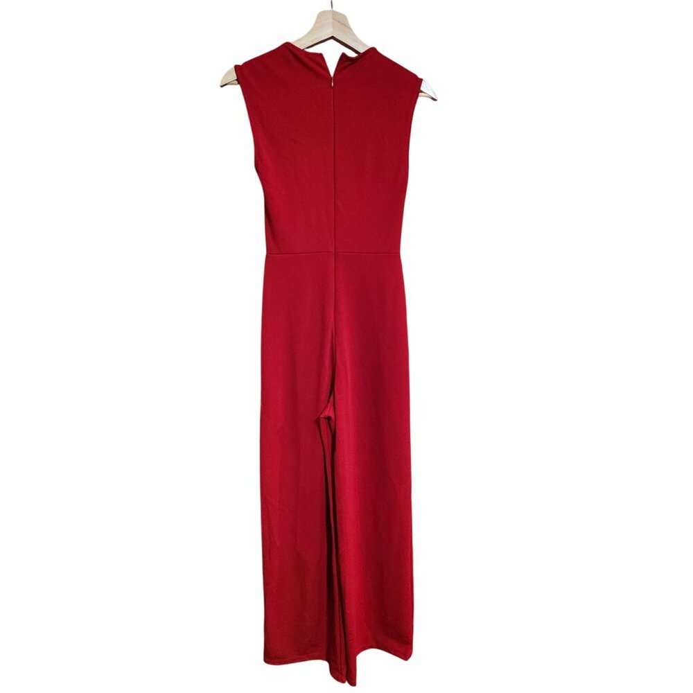 Lulus Vibrant Red Sleeveless Jumpsuit Wide leg Womens size Small